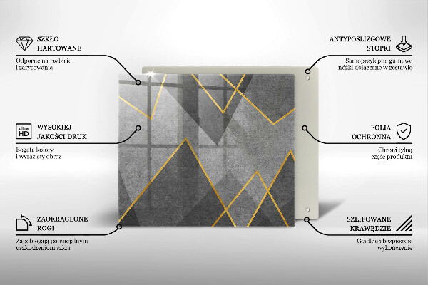 Krycia doska na sporák Ostré tvary