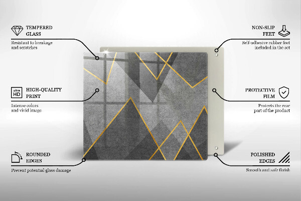 Krycia doska na sporák Ostré tvary