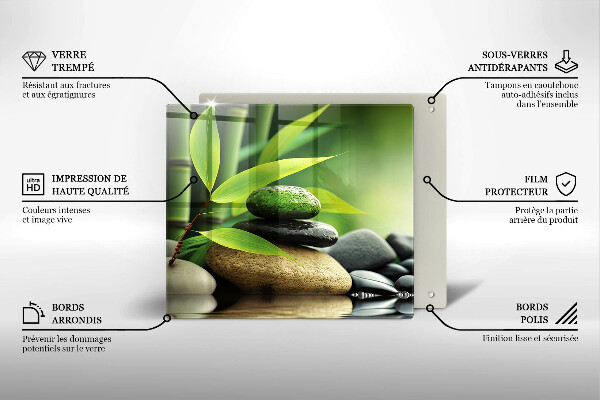 Krycia doska na sporák Zen bambusové kamene