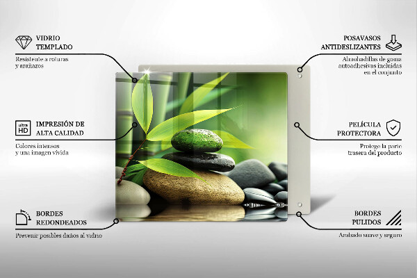 Krycia doska na sporák Zen bambusové kamene