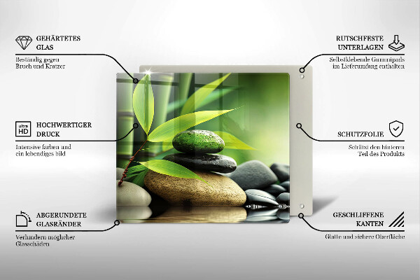 Krycia doska na sporák Zen bambusové kamene