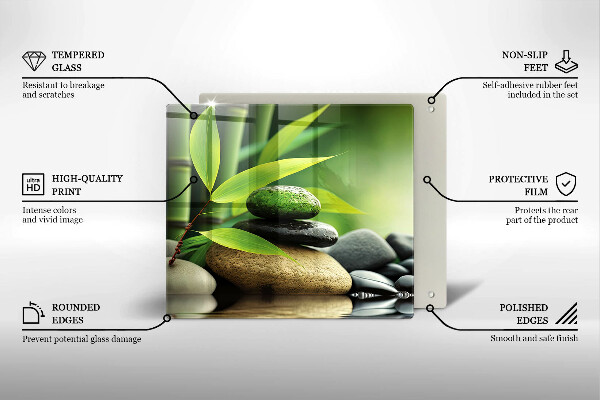 Krycia doska na sporák Zen bambusové kamene