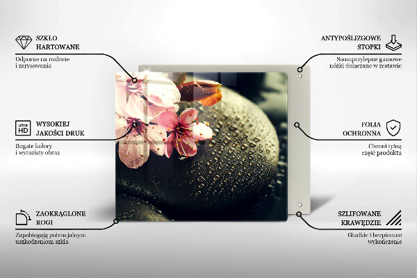 Krycia doska na sporák Kvety zenové kamene