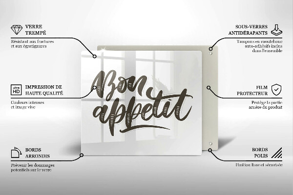 Krycia doska na sporák Bon Appetit nápis