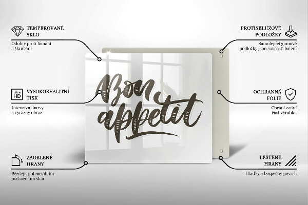 Krycia doska na sporák Bon Appetit nápis