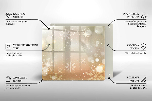 Krycia doska na sporák Snehové vločky