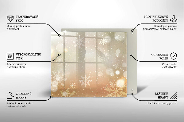 Krycia doska na sporák Snehové vločky