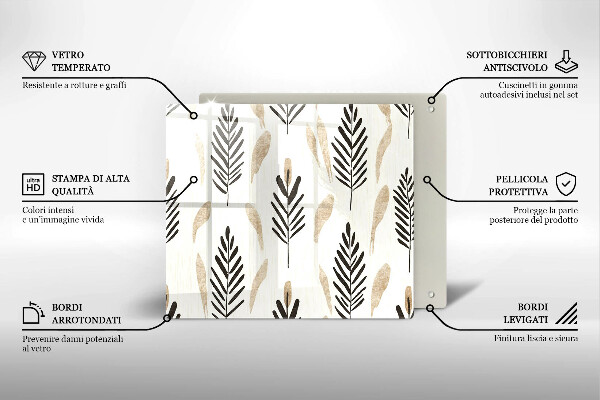 Krycia doska na sporák Boho rastliny