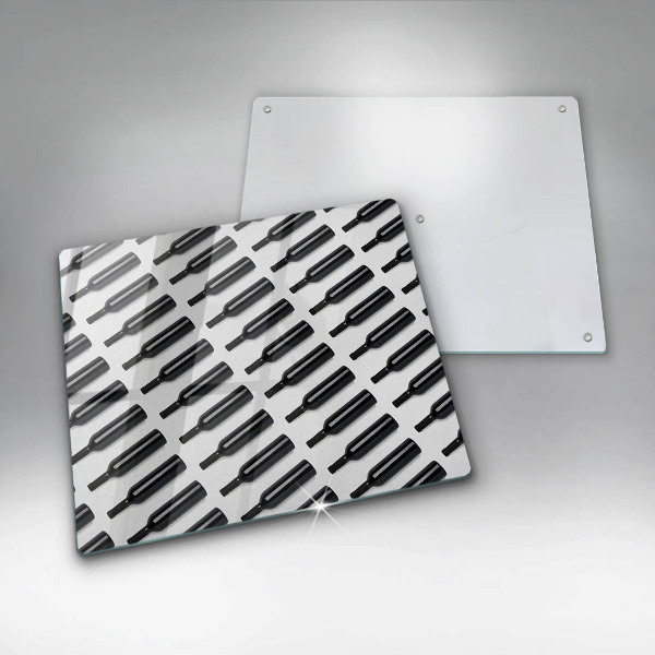 Krycia doska na sporák Čierne fľaše na víno