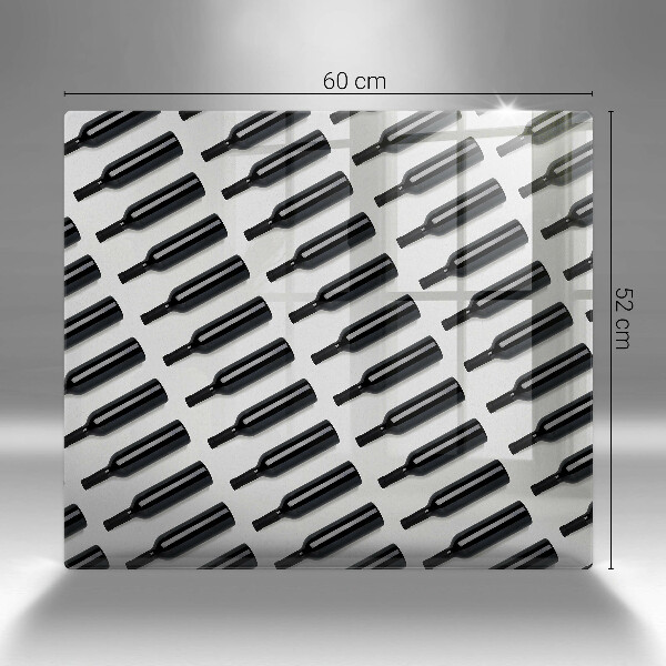 Krycia doska na sporák Čierne fľaše na víno