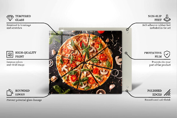 Krycia doska na sporák Pizza s hubami