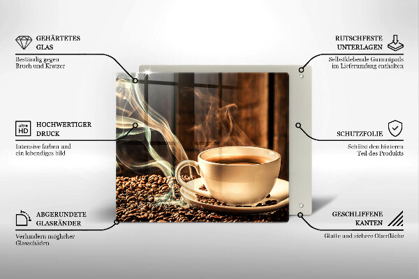 Krycia doska na sporák Šálka a kávové zrná