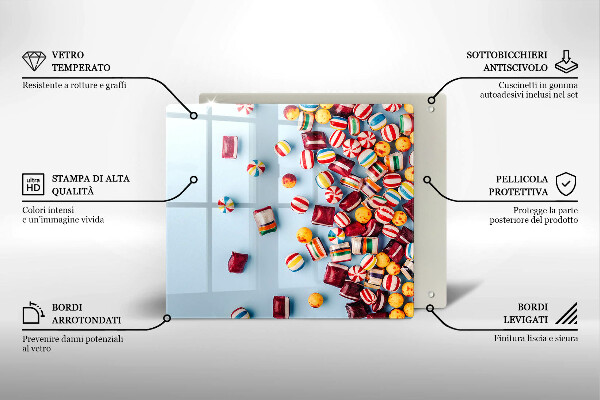 Krycia doska na sporák Farebné cukríky