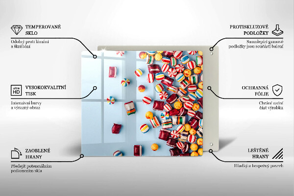 Krycia doska na sporák Farebné cukríky