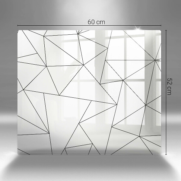 Sklo za varnú dosku Biele trojuholníky