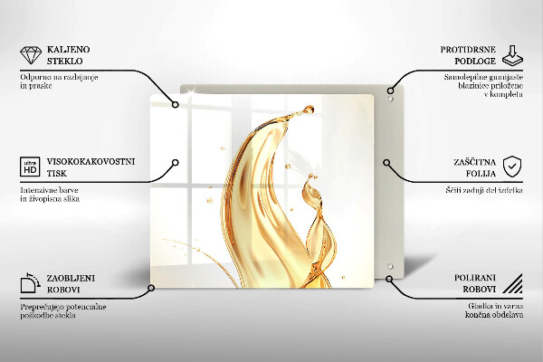 Sklo za varnú dosku olivový olej