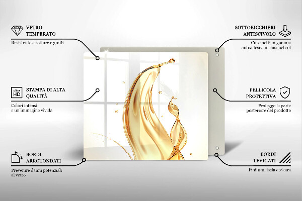 Sklo za varnú dosku olivový olej