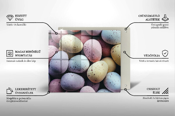 Sklo za varnú dosku veľkonočné vajíčka