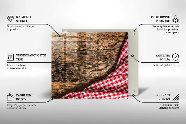 Sklenený kryt za sporák Drevený stôl