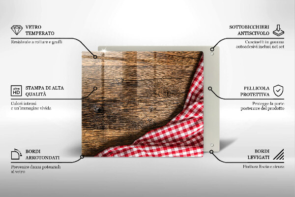 Sklenený kryt za sporák Drevený stôl