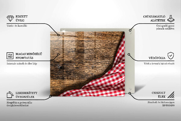 Sklenený kryt za sporák Drevený stôl