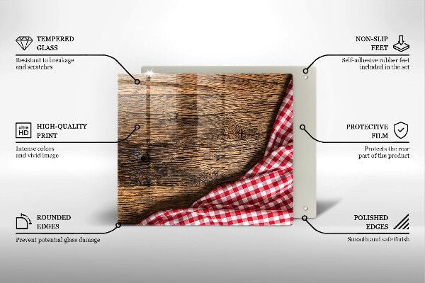 Sklenený kryt za sporák Drevený stôl