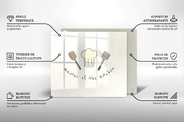 Sklenený kryt za sporák Master of the Kitchen