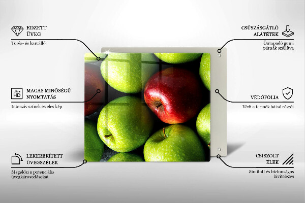 Sklenený kryt za sporák Šťavnaté jablká