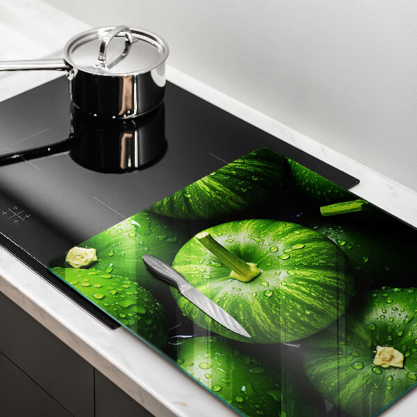 Sklenený kryt za sporák Zelené tekvice