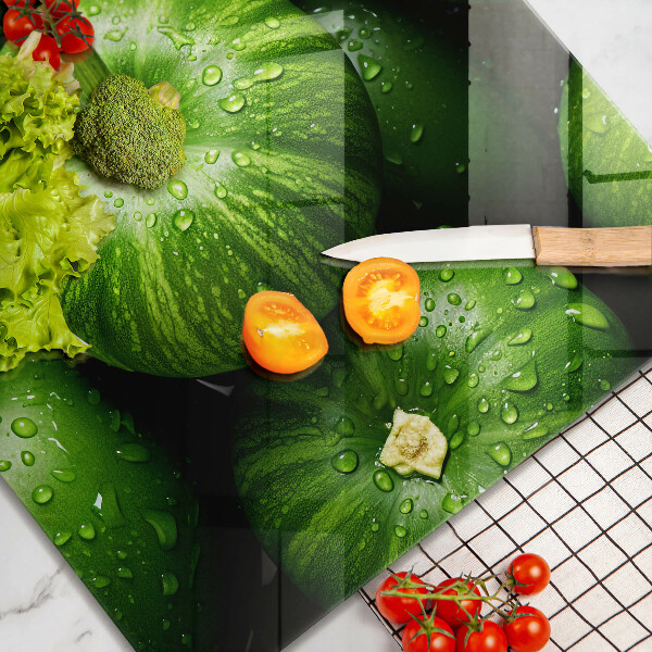 Sklenený kryt za sporák Zelené tekvice