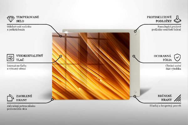 Sklenený kryt za sporák Špagetové cestoviny