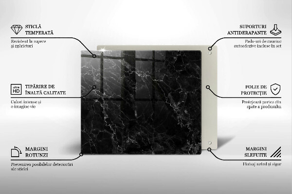 Kalené sklo za sporák Elegantný mramor