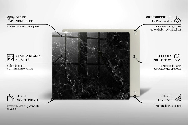 Kalené sklo za sporák Elegantný mramor