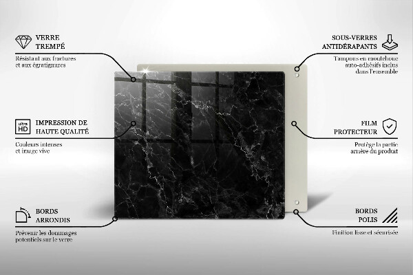 Kalené sklo za sporák Elegantný mramor