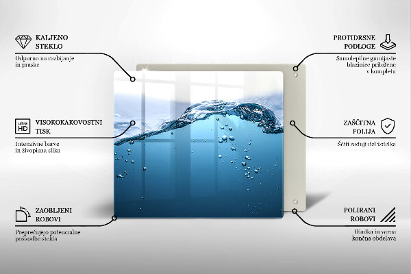 Sklo za varnú dosku Modrá voda