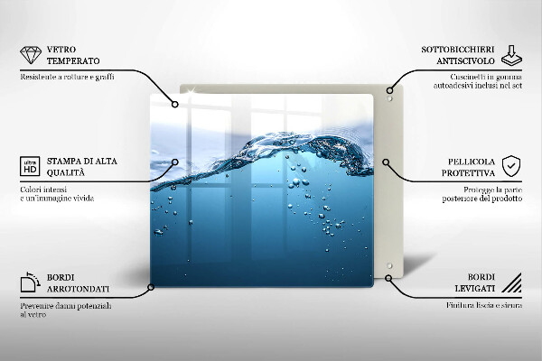 Sklo za varnú dosku Modrá voda