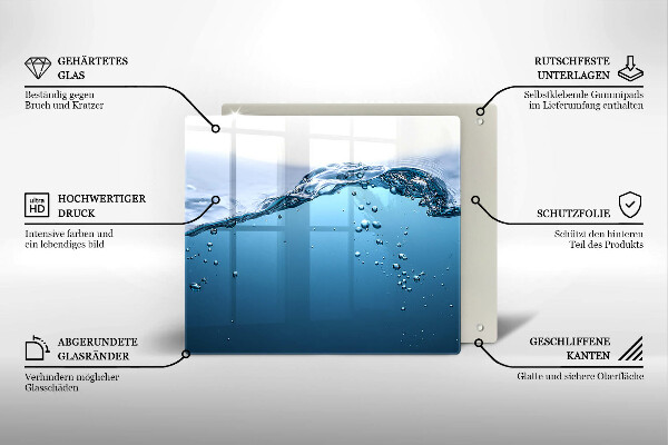 Sklo za varnú dosku Modrá voda