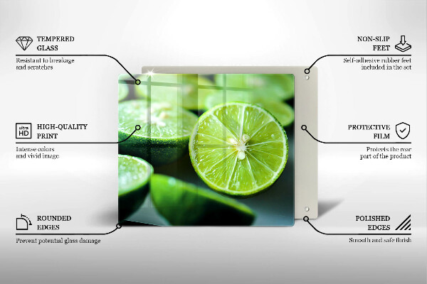 Krycia doska na sporák Limetkový citrus