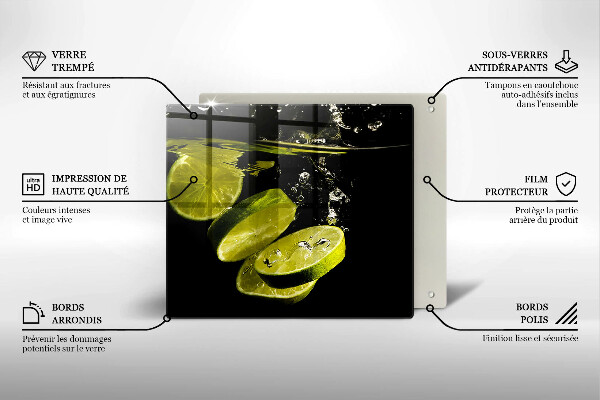 Krycia doska na sporák Limetky vo vode