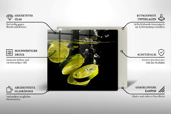 Krycia doska na sporák Limetky vo vode