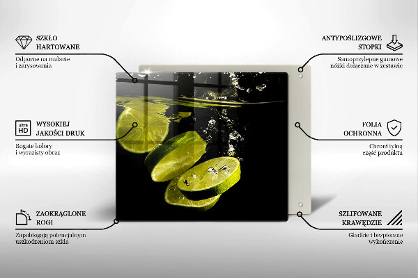 Krycia doska na sporák Limetky vo vode