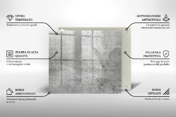 Krycia doska na sporák Betónová textúra