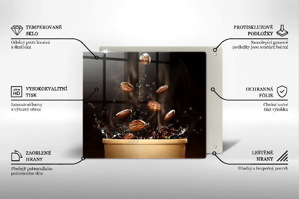 Krycia doska na sporák Horúce kávové zrná