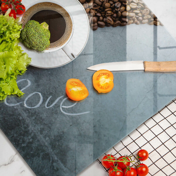 Krycia doska na sporák Kávové zrná a šálka