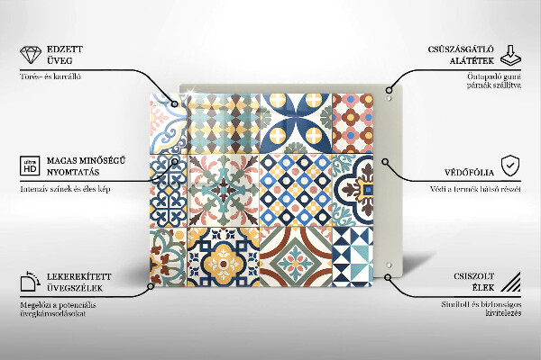 Kryt na indukčnú dosku Dekoratívne dlaždice