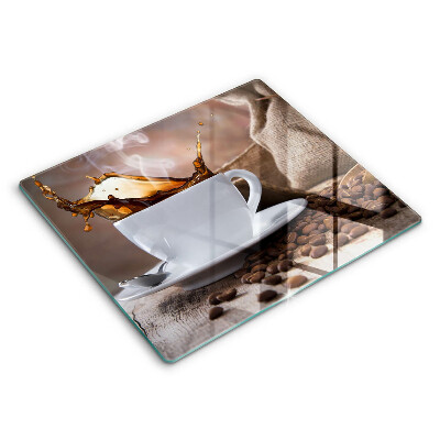 Sklo za varnú dosku Šálka a kávové zrná