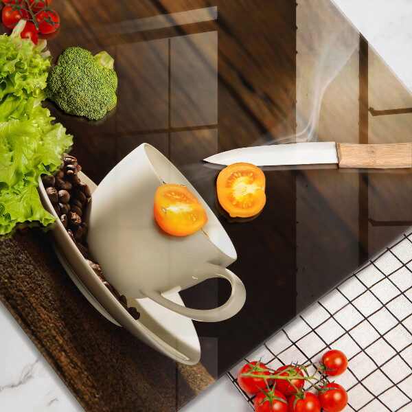 Sklo za varnú dosku Drevená šálka na kávu