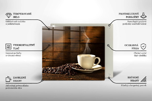 Sklo za varnú dosku Drevená šálka na kávu