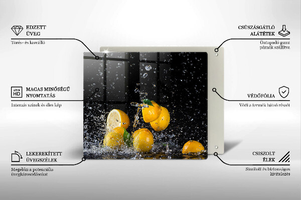 Sklo za varnú dosku Šťavnaté citrónové ovocie