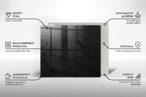 Kalené sklo za sporák Textúra kameňa